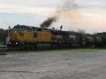 UP Leading NS North through Decatur Junction, Smoking a bit
